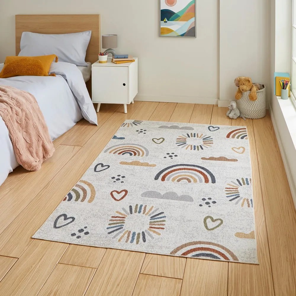 Кремав детски килим 120x170 cm Vida Kids Rainbow – Think Rugs