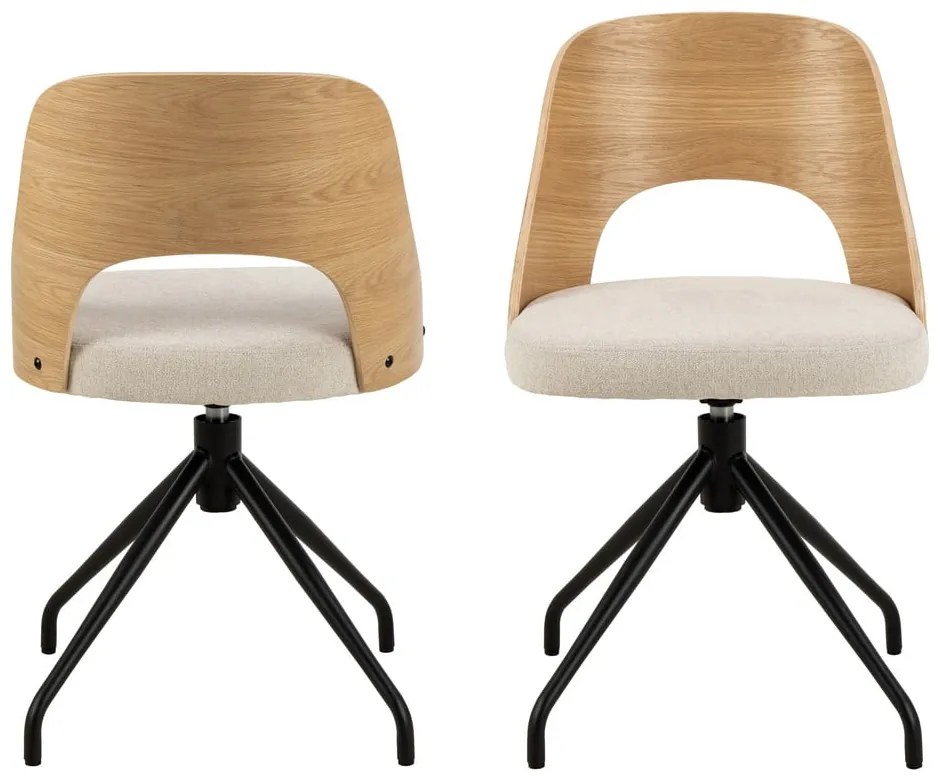 Бежов/естествен трапезен стол Lucy – Actona