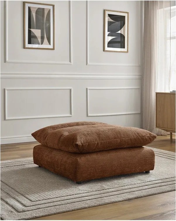 Оранжева шенилова табуретка Neil – Bobochic Paris