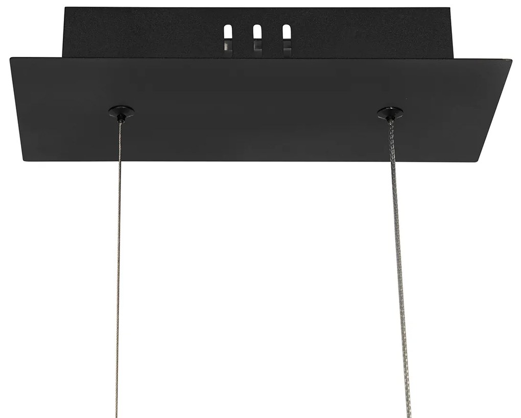 Висяща лампа от рустикално дърво с LED с допирен димер - Platina