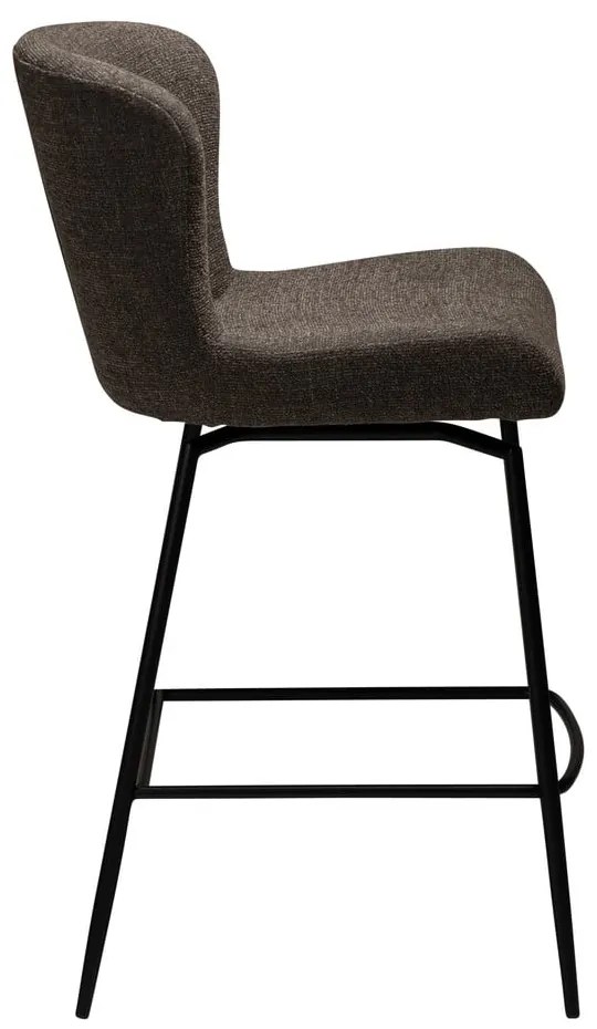 Кафяв тапициран бар стол (височина на седалката 67,5 cm) Glam – DAN-FORM Denmark