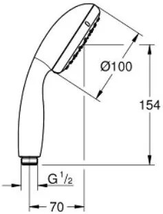 Ръчен душ 1 поток Grohe New Tempesta