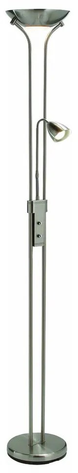 Подова лампа в сребрист цвят с метален абажур (височина 180 cm) Detroit – Markslöjd