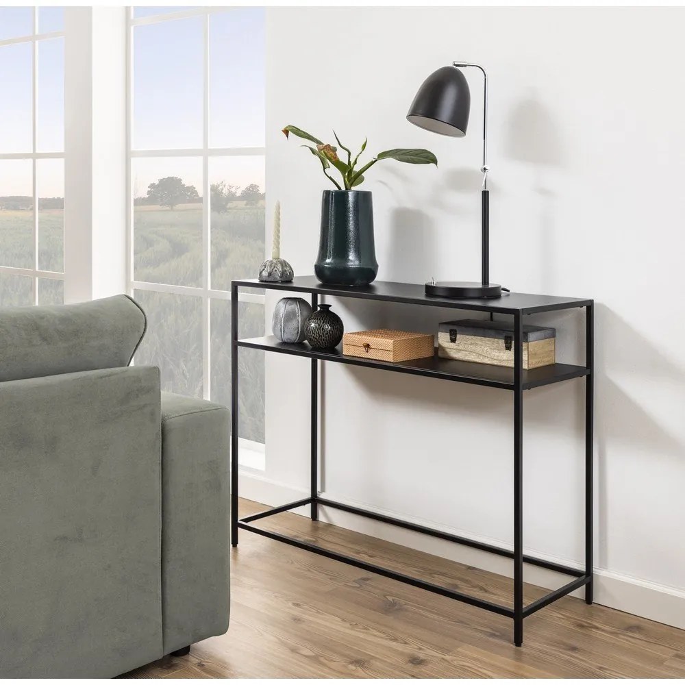 Черна конзолна маса 100x35 cm Newcastle - Actona