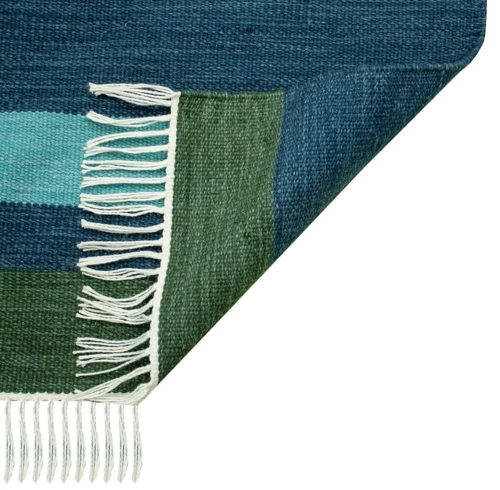 Тъмносин двустранен килим за открито, изработен от рециклирана пластмаса , 160 x 230 cm Marlin - Green Decore