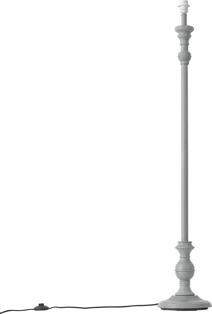 Класическа подова лампа сива без абажур - Classico