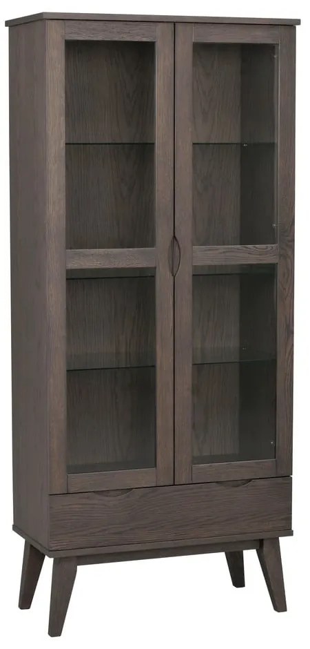 Кафява витрина от декор от дъб 82x185 cm Filippa – Rowico