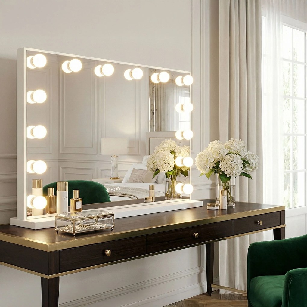 Огледало LED HOLLYWOOD White 80x60