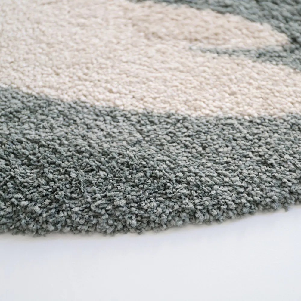 Светлозелен детски килим ø120 cm Bohemian Bird Aqua – Nattiot