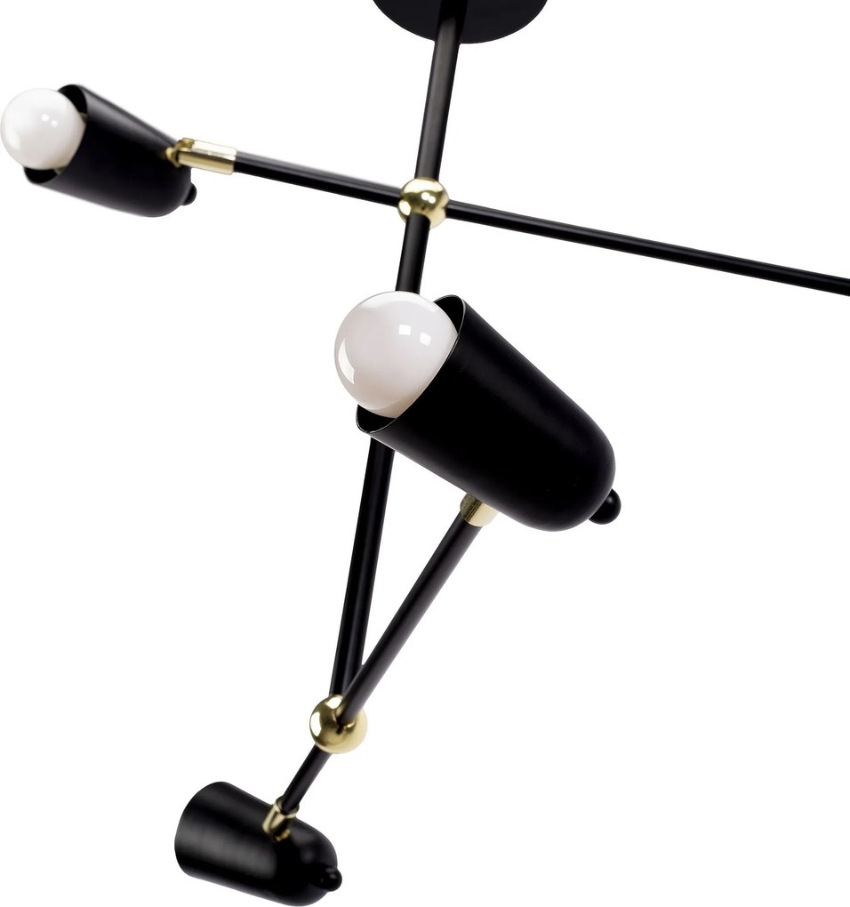 Лампа APP1708-4CP BLACK + GOLD