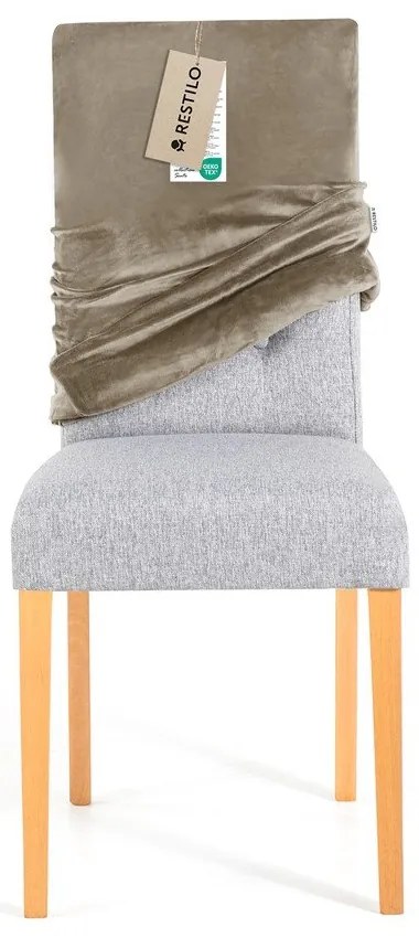 Сиво-бежови ластични покривала за стол в комплект 4 бр. 48 cm Sento – Restilo