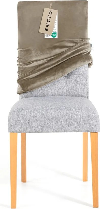 Сиво-бежови ластични покривала за стол в комплект от 4 бр. 48 cm Sento – Restilo