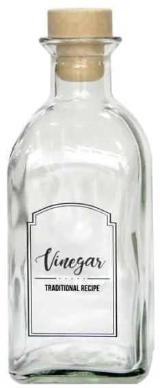 Стъклена бутилка за оцет с коркова тапа, прозрачна. 250мл MIRA, M-151406 - Horecano