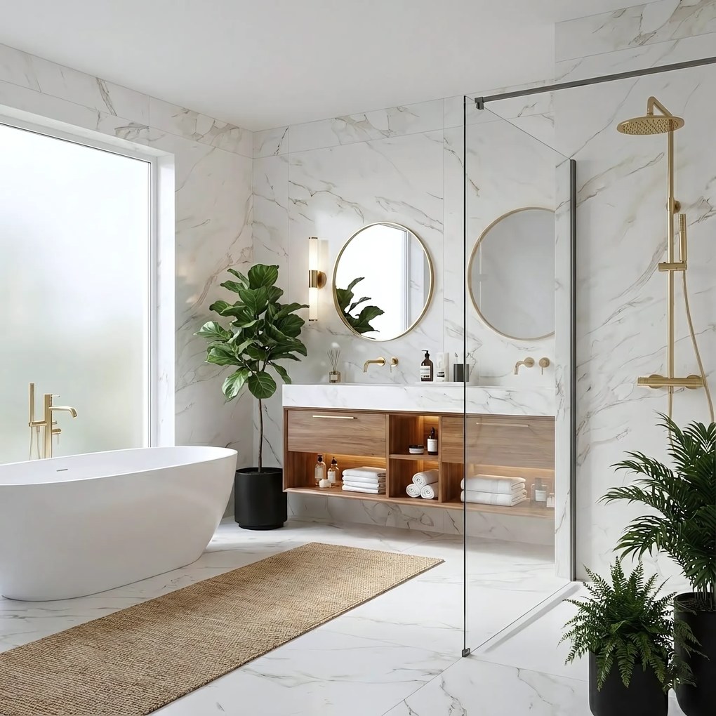 Параван за душ Rea Flexi Transparent / Titan 70