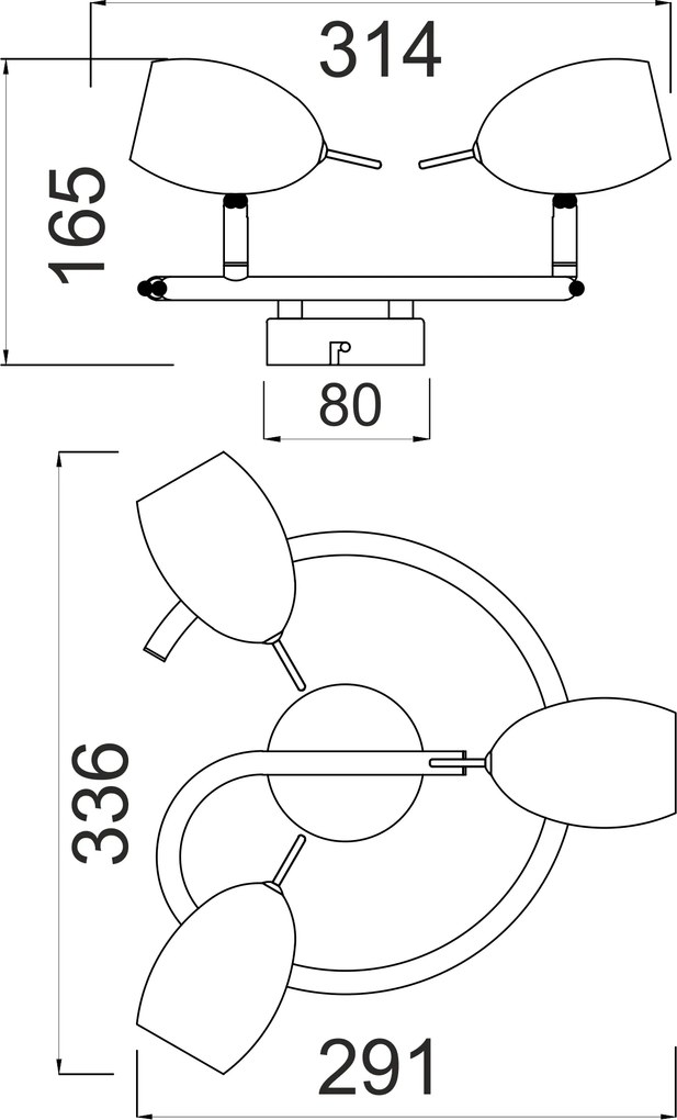 таванна светлина Cirome Round