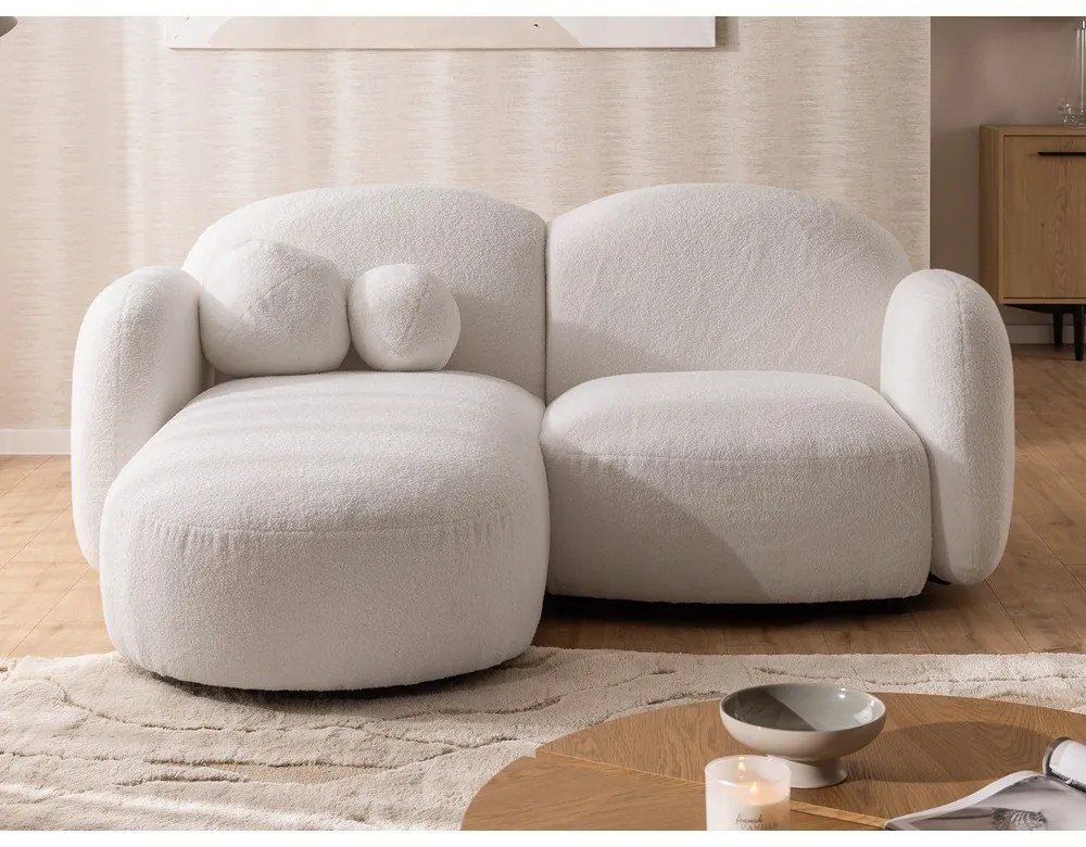 Кремав ъглов диван от букле (ляв ъгъл) Orbit – Ropez