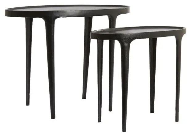 Метални кръгли странични масички в комплект от 2 бр. 33x70 cm Arica – Light &amp; Living