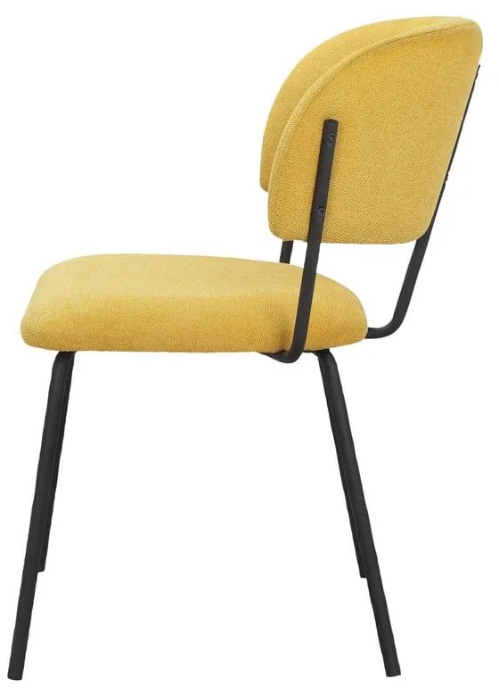 Жълти трапезни столове в комплект от 2 бр. Claudia – Støraa