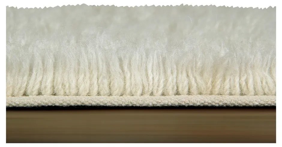 Кремав ръчно изработен вълнен килим подходящ за пране 80x140 cm Berber Soul – Lorena Canals