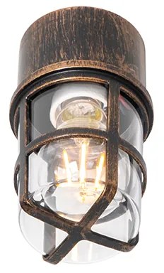 Таванна и стенна лампа антично злато IP54 - Kiki