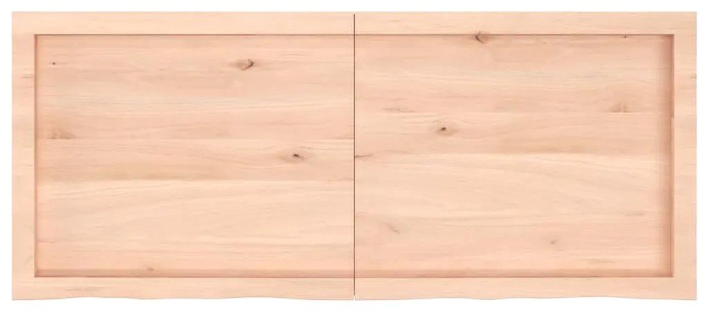 3156311 vidaXL Плот за маса, 120x50x(2-6) см, необработен масивен дъб