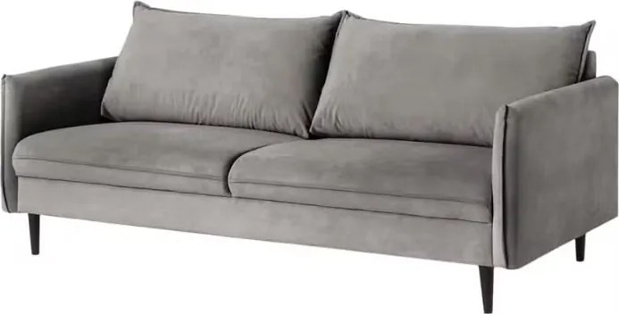 Сив кадифен диван 203 cm Juli – Ropez