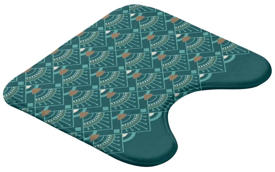 Килим за баня WC в петролен цвят 45x45 cm Imperia – douceur d'intérieur