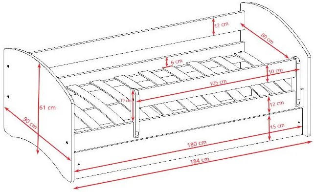 Детско легло Babydreams-Roz-180 x 80