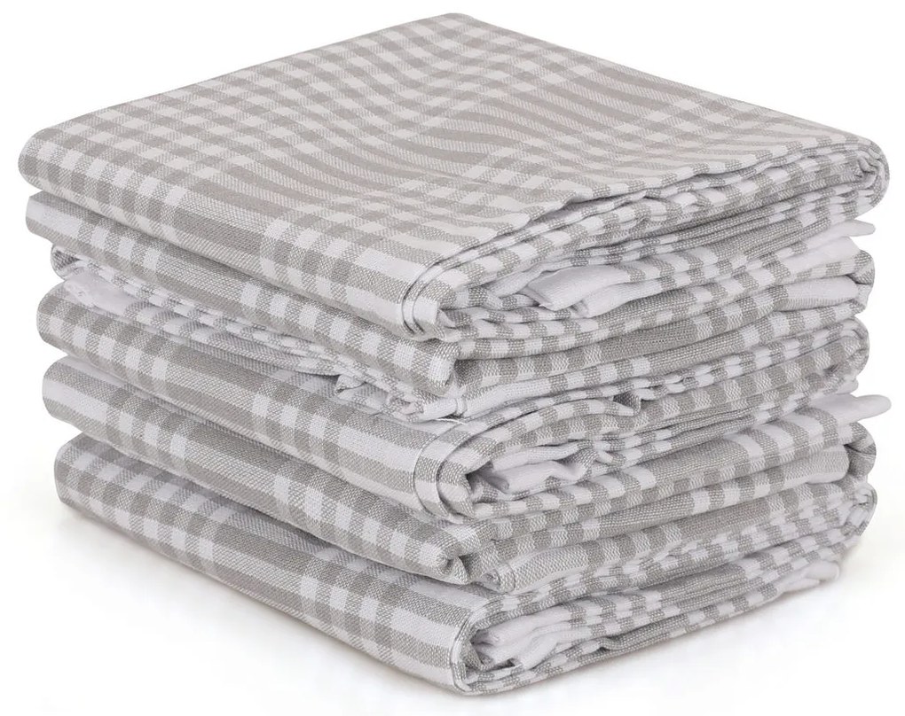 Комплект кърпи за миене (10 броя), цвят Сив и бял
