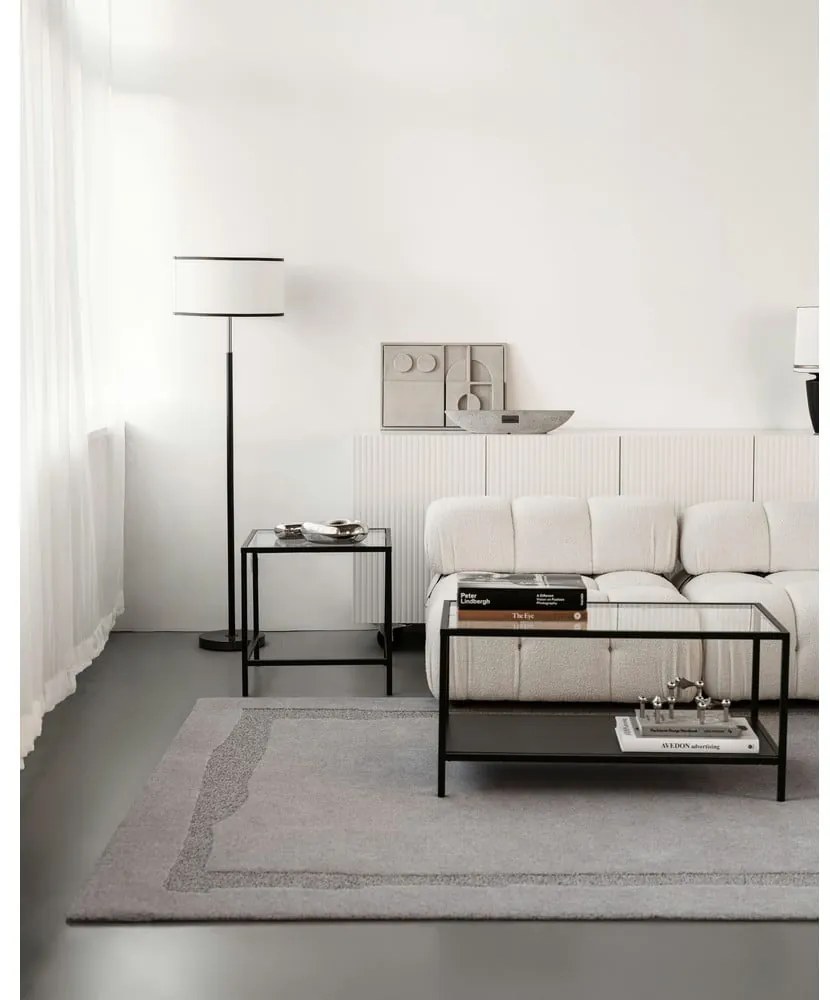 Сив вълнен килим 200x300 cm Morphic Rocca – Agnella