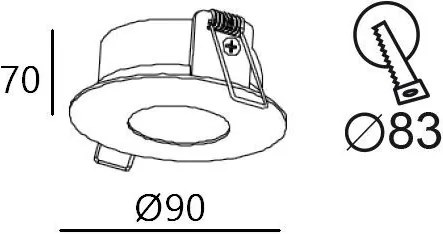 Вдлъбнати Точкова светлина покрив Viokef Top-Spot pin hole