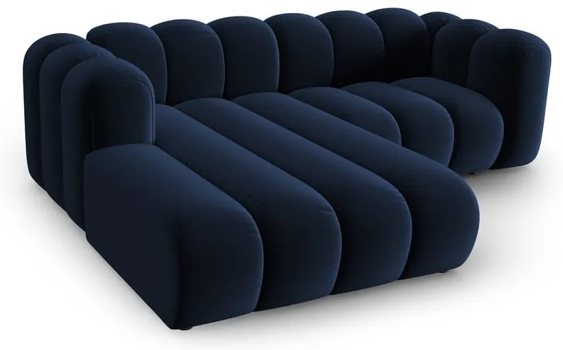 Тъмносин ъглов диван (ляв ъгъл) Lupine – Micadoni Home