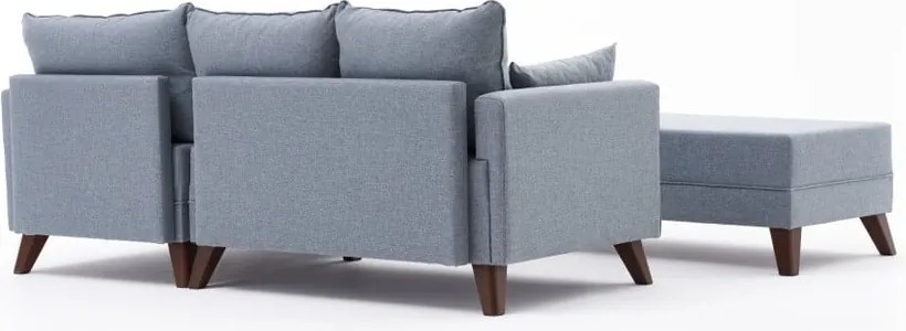 Светлосин ъглов разтегателен диван (десен ъгъл) Bella – Balcab Home