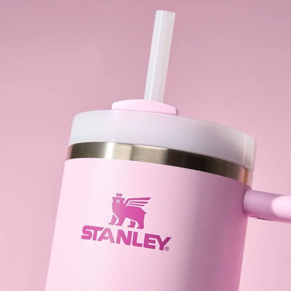 Розов термос със сламка от неръждаема стомана 1,18 l Quencher H2.0 FlowState Tumbler Cherry Blossom – Stanley