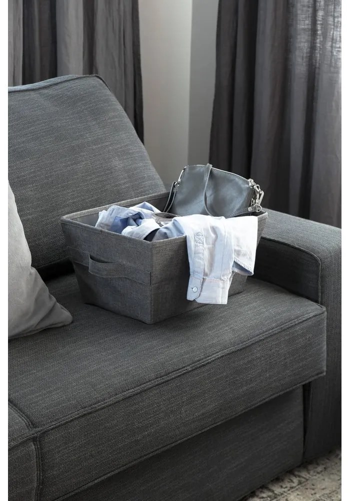 Сива кошница за съхранение Bigso Box of Sweden Tap, 26 x 19 cm