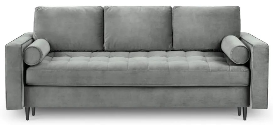 Светлосиво кадифено канапе Santo - Milo Casa