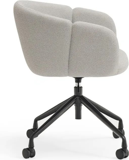 Светлосив тапициран офис стол Add – Teulat