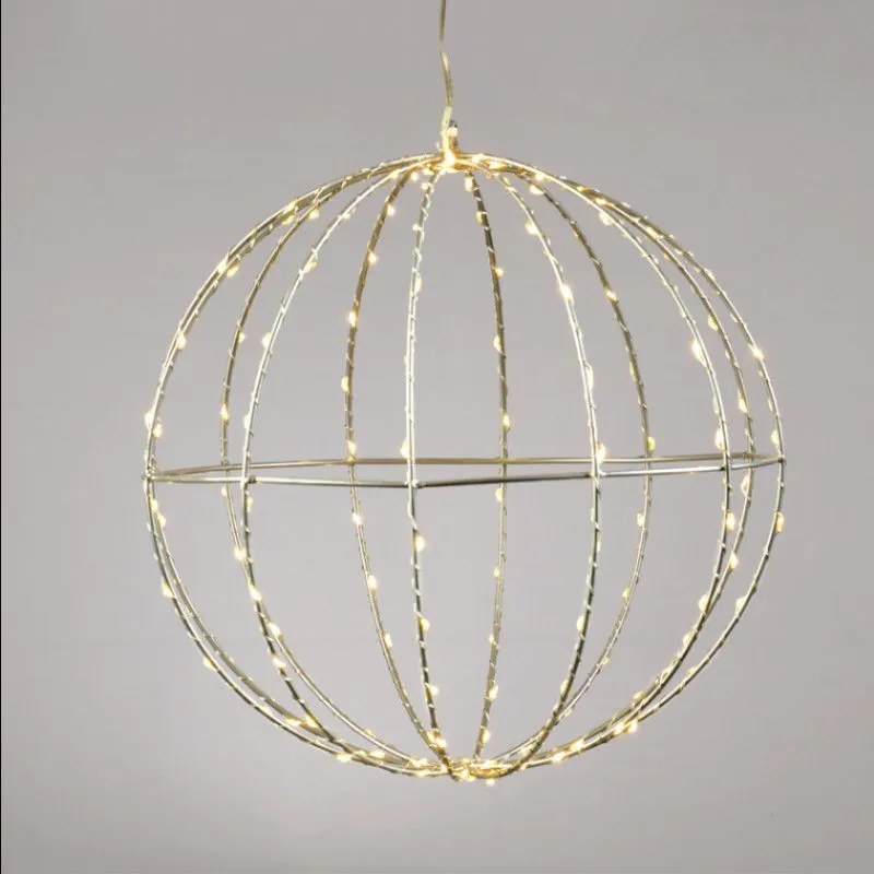 Декоративен LED 3D Silver Ball-Diameter: 20 см-Warm White