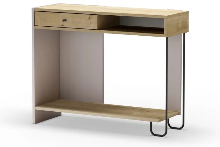 Конзолна маса с плот в дъбов декор 35x100 cm Saturne - Marckeric