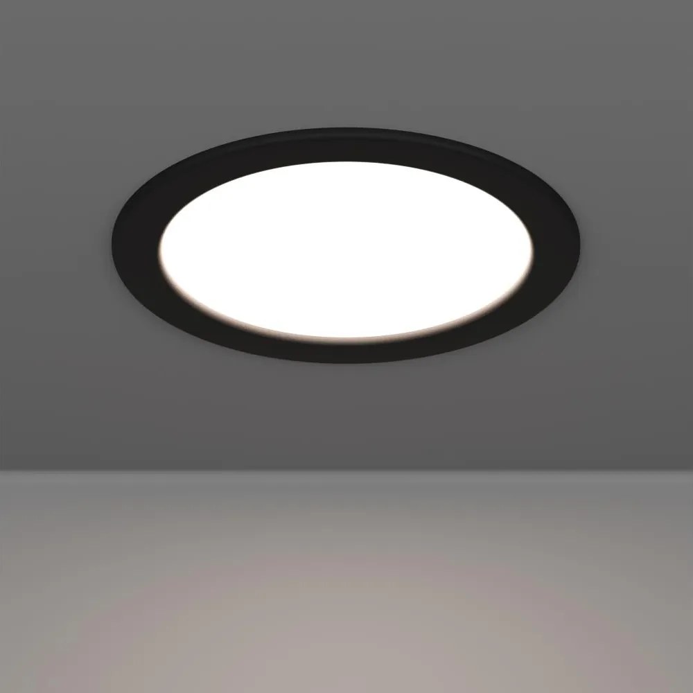 Eglo 901414-LED Вградено осветително тяло за баня FUEVA LED/10,5W/230V Ø 16,8 см IP44 черно