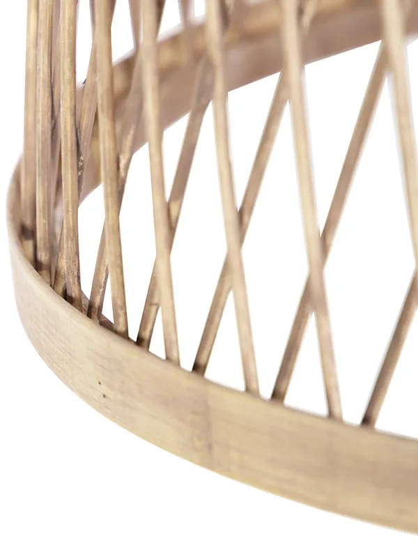 Висяща лампа в селски стил от въже с ратан - Calamus