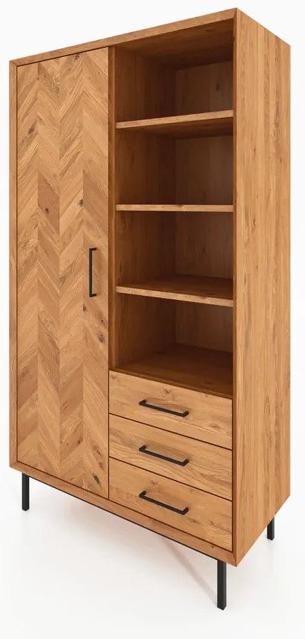 Гардероб от дъбова дървесина в естествен цвят 97x176 cm Abies - The Beds