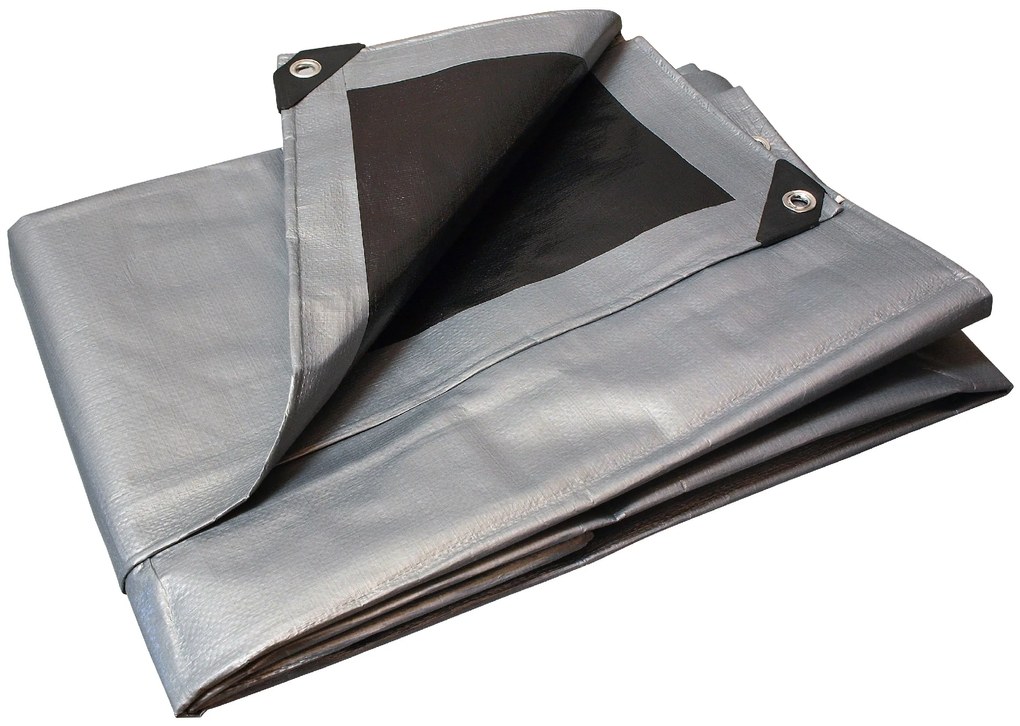 Брезент сребърно - черен 10x12 м 260 г/м2