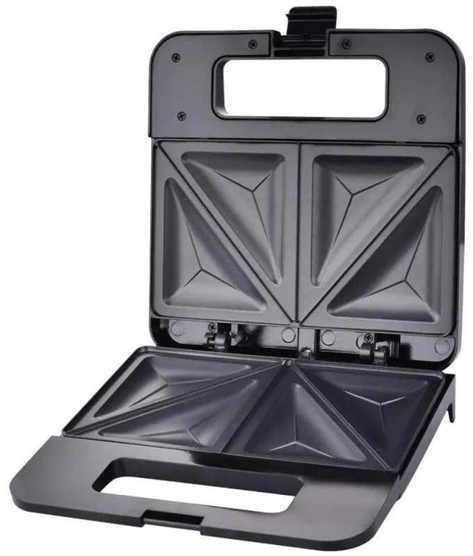 Сандвич тостер Esperanza EKT010 Parmigiano, 1000W, Четири сандвича, Тефлонови плочи, Черен