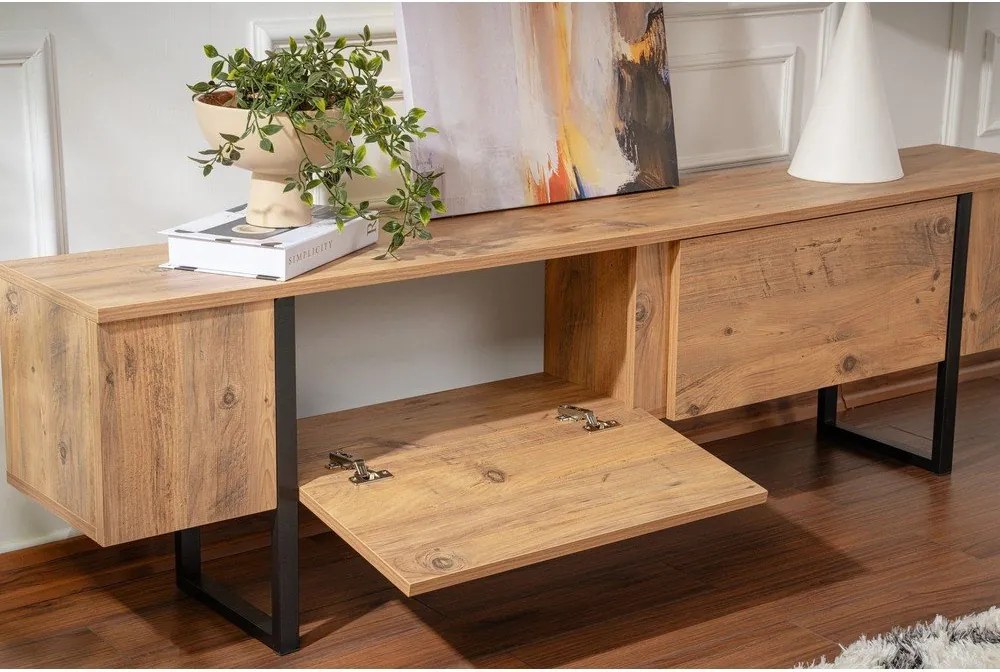 Маса за телевизор с боров декор в естествен цвят 180x50x29,5 cm Serenity – Kalune Design