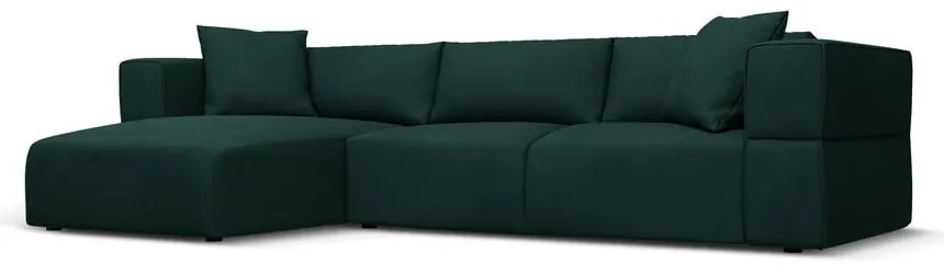 Зелен ъглов диван, ляв ъгъл Esther – Milo Casa