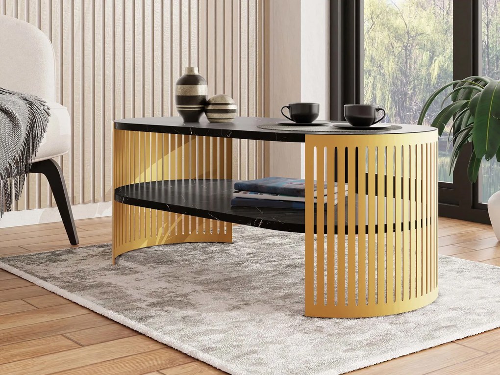 Холна маса Fikoli GD I-Черен мрамор