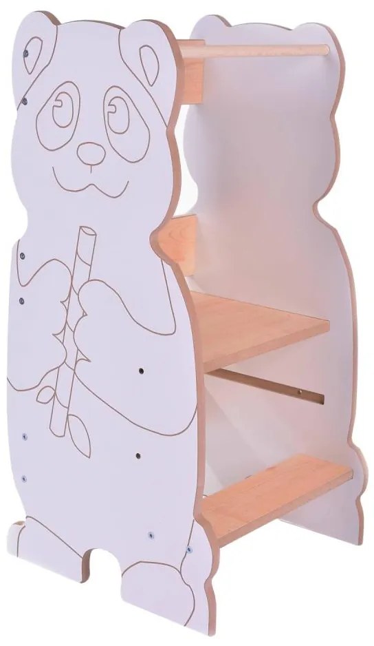 Обучителна кула PANDA бяла/клен