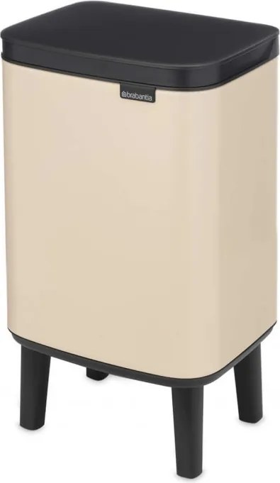 Кош за боклук Brabantia Bo Small Hi 1010460, 4 л, Плавно и безшумно отваряне, Противоплъзгаща основа, Бежов