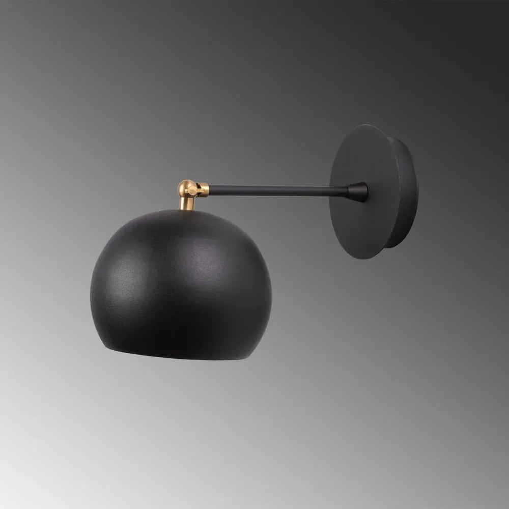 Черна стенна лампа ø 15 cm Stiva – Opviq lights